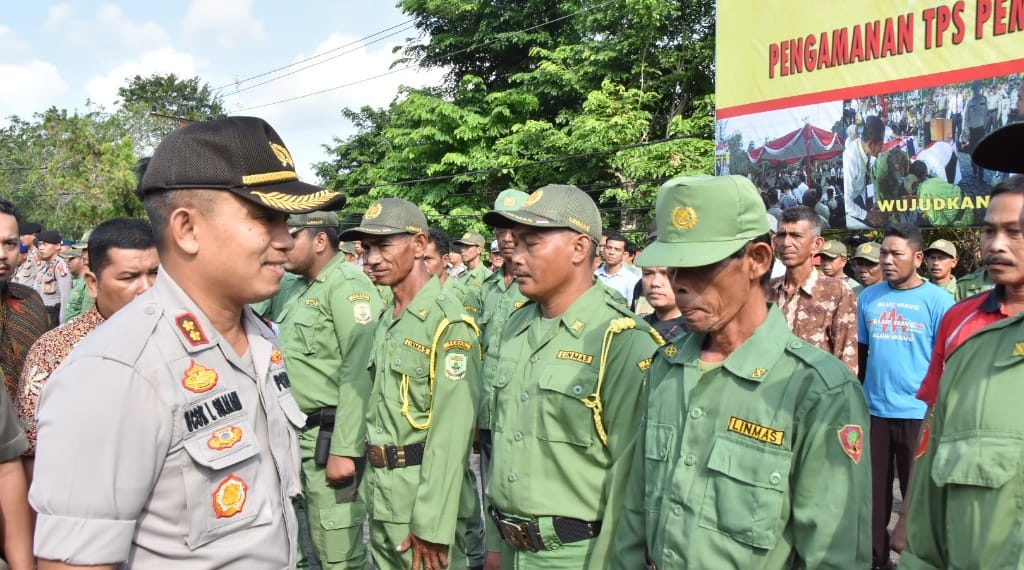 Polres Tanjungpinang Gelar Apel Kesiapan Linmas Jelang Pemilu 2019