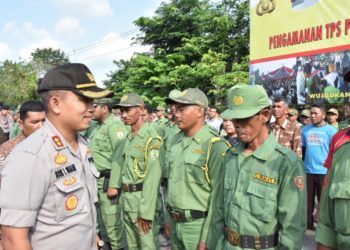 Polres Tanjungpinang Gelar Apel Kesiapan Linmas Jelang Pemilu 2019