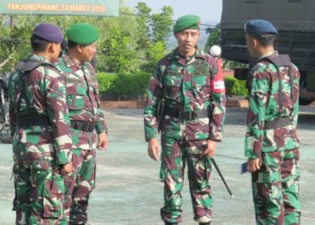 Dandim 0315/Bintan Letkol Inf I Gusti Bagus Putu Wijangsa Pimpin Apel Siap Gerak Pasukan, Dalam Rangka Pengamanan Pemilu 2019