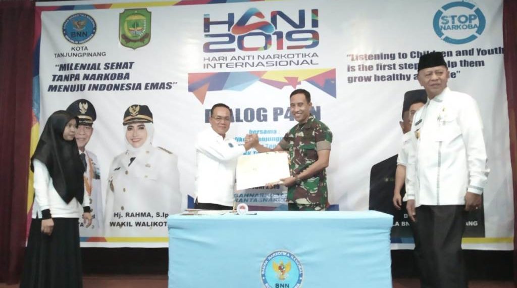 Hadiri Peringatan HANI 2019, Dandim 0315/Bintan Ajak Kaum Milenial Perangi Narkoba