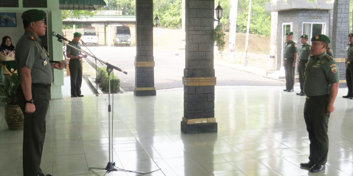 Dandim 0315/Bintan Pimpin Upacara Korp Raport Kasdim 0315/Bintan