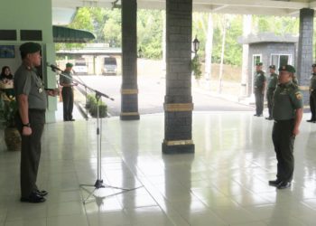 Dandim 0315/Bintan Pimpin Upacara Korp Raport Kasdim 0315/Bintan