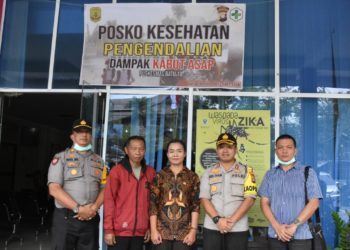 Kapolres Tanjungpinang Pantau Langsung Posko Kesehatan Pengendalian Kabut Asap