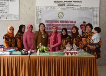 Peduli Kesehatan, Bayangkari Tanjungpinang Beri Vitamin A pada Bayi dan Balita