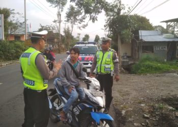 Satlantas Polres Lampung Barat Lakukan Pengamanan di Kawasan Tertib Lalu Lintas