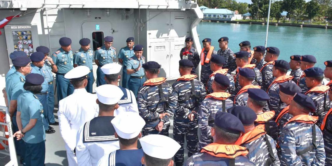 Kedatangan KRI Bubara-868 Disambut di Dermaga TNI AL Tanjung Uban