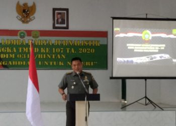 Kodim 0315 Bintan Sosialisasikan Lomba Karya Jurnalistik TMMD kepada Insan Pers