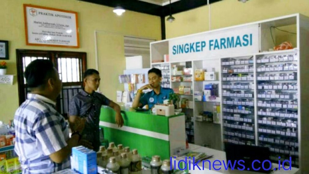 Polres Lingga Kunjungi Apotek dan Toko, Cegah Harga jual Masker dan BPM Tinggi