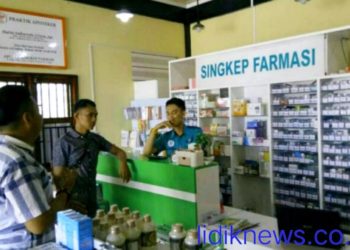 Polres Lingga Kunjungi Apotek dan Toko, Cegah Harga jual Masker dan BPM Tinggi