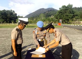 Kapolres Lingga Pimpin Upacara Pencanangan Pembangunan Zona Intergritas (ZI)