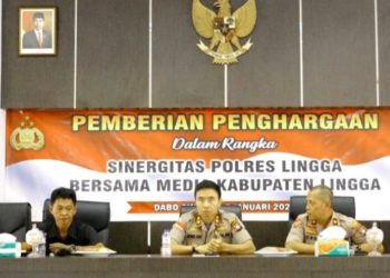“Tingkatkan Sinergitas di 2020”, Polres Lingga Berikan Penghargaan Kepada Media Kabupaten Lingga