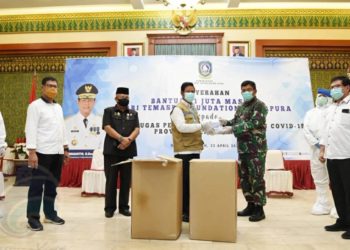 Terima Sejuta Masker, Isdianto Bicara PSBB