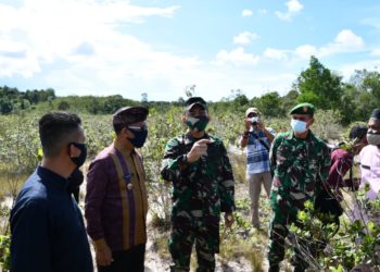 Danrem 033/WP Didampingi Bupati Tinjau Lokasi Lahan Pembangunan Kodim Lingga di Kecamatan Dabo Singkep