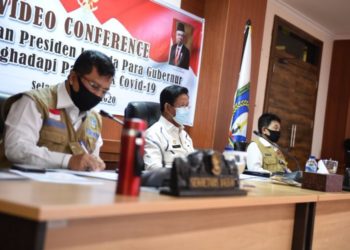 Isdianto Ikut Vicon Rapat Koordinasi bersama Presiden, Diingatkan Agar Daerah Selalu Waspada