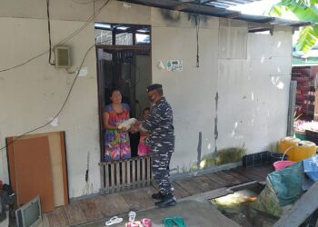 Lanal Tarempa Berbagi Hasil Ternak Ayam Ketahanan Pangan