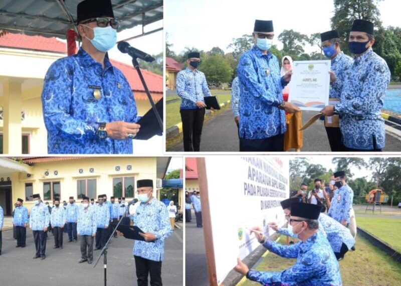 Pemkab Lingga Gelar Apel Deklarasi Gerakan Nasional ASN, Ini Harapan Pjs Bupati Lingga