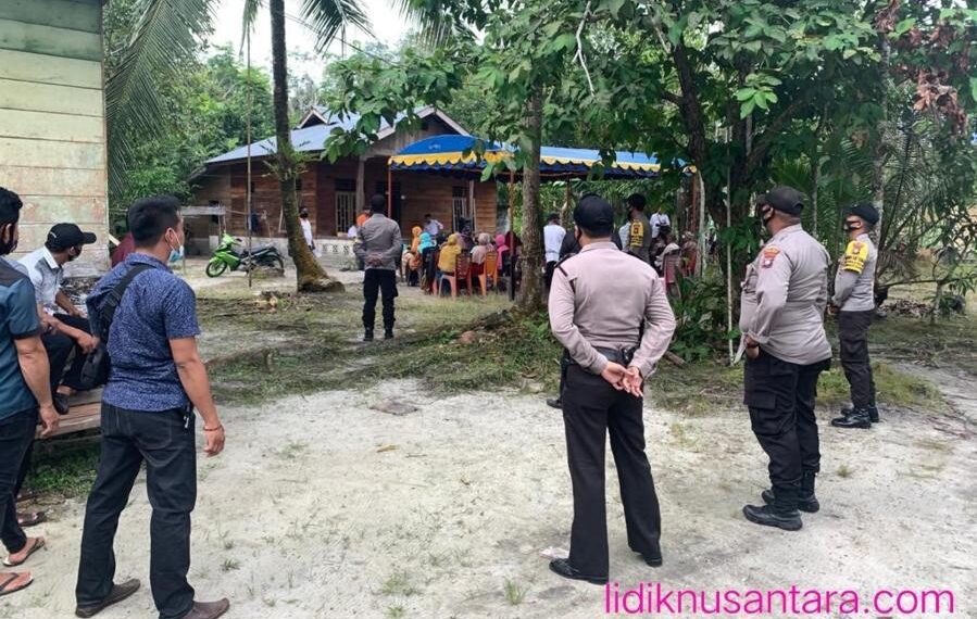 Pengamanan Kampanye terbatas, Polsek Singkep Barat Berikan Imbauan Tentang Protokol Kesehatan