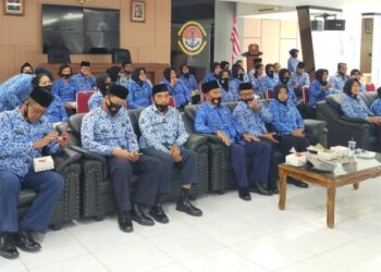 Seluruh PNS Lantamal IV Ikuti Acara HUT Ke-49 Korpri yang Digelar Secara Virtual