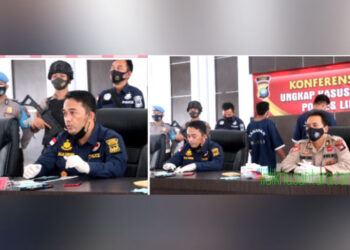 Polres Lingga Lakukan Konferensi Pers Ungkap Kasus Narkoba di Lingga