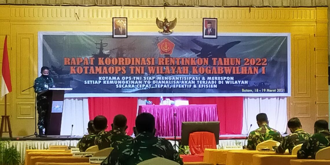 Danlantamal IV Hadiri Pembukaan Rakor Rentinkon Tahun 2022 Kotamaops TNI