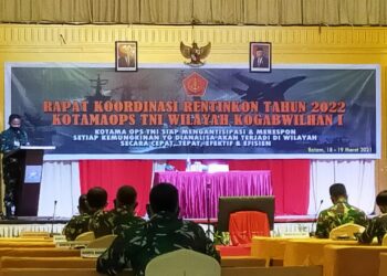 Danlantamal IV Hadiri Pembukaan Rakor Rentinkon Tahun 2022 Kotamaops TNI