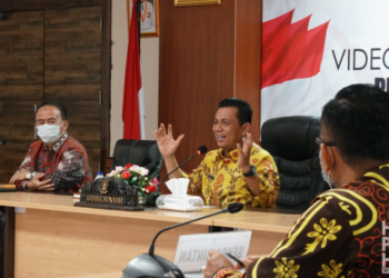 Rapat Daring Bersama Dirut BAKTI, Gubernur Gesa Pembangunan 35 Titik BTS di Kepri
