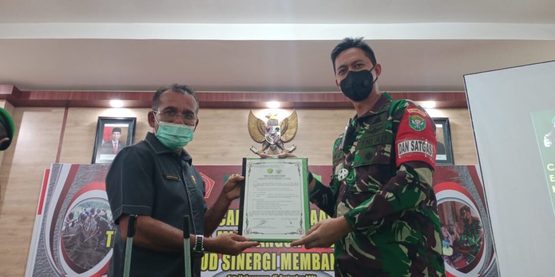 TMMD ke-112 Tahun 2021 Resmi Dibuka Dandim 0103/AUT di Aula Saptamarga Makodim