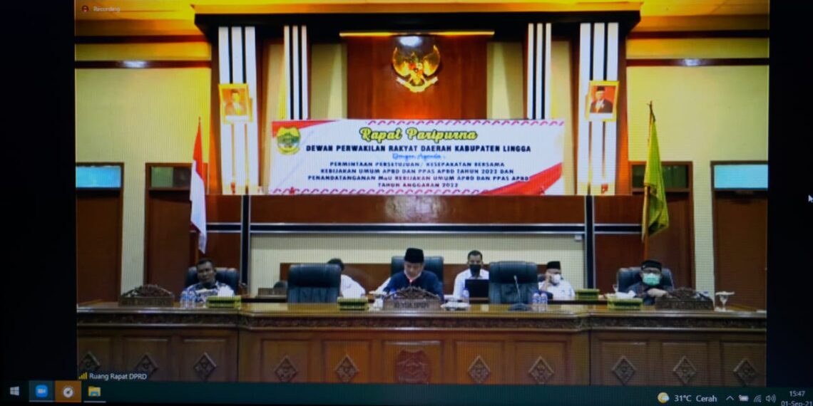 Paripurna MoU Kebijakan Umum APBD dan PPAS APBD TA 2022