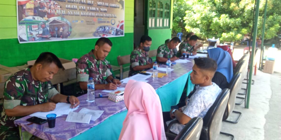 Hari ke-4, BLT Minyak Goreng dan Vaksin Oleh Koramil Jajaran Kodim 0318/Natuna Masih Ramai