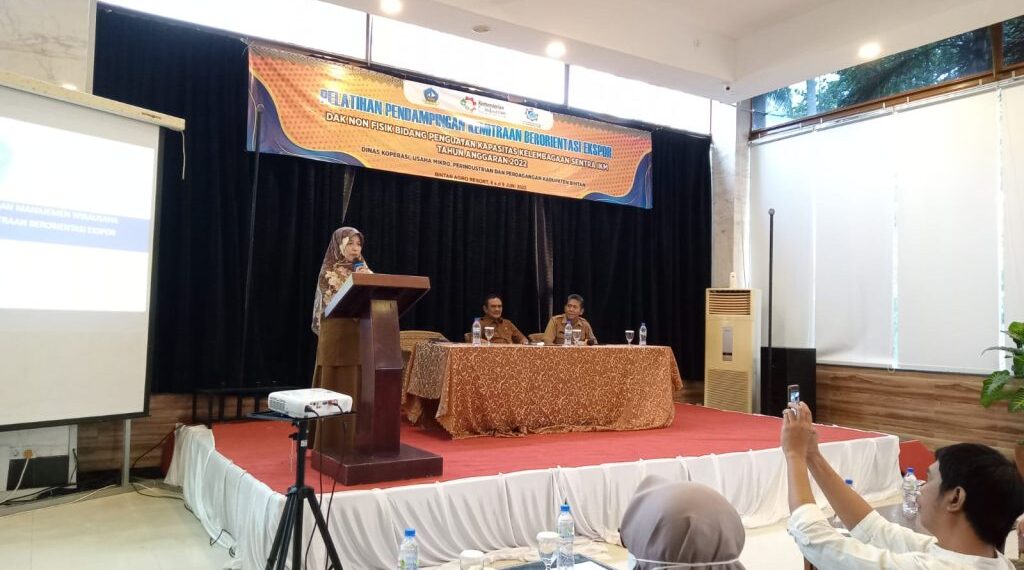 Dukung Pencapaian Program Prioritas Nasional, DKUPP Bintan Gelar Pelatihan Pendamping Kemitraan Berorientasi Ekspor