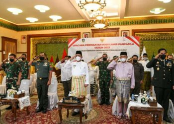 Gubernur Ansar Ikuti Upacara Peringatan Hari Lahir Pancasila Secara Virtual