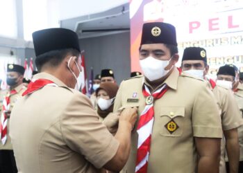 Plt Bupati Bintan Roby Dilantik Jadi Kamabicab Pramuka Bintan