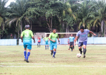 Gol Tunggal Pemkab Bintan FC Hantarkan Roby dan Punggawa Menangkan Laga Eksebisi