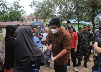 Waduk Sei Datuk Akan Dinormalisasi, Roby Tinjau Lokasi Banjir dan Bagikan Beras 