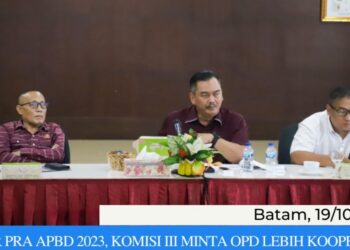 Komisi III DPRD Kepri dengan OPD Gelar Raker Evaluasi