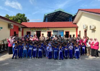 Polsek Meral Polres Karimun Sambut Kunjungan Anak-anak TK Swasta Bhakti Caraka