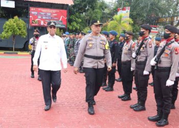 Kapolres Karimun Pimpin Apel Gelar Pasukan Ops Lilin Seligi 2022