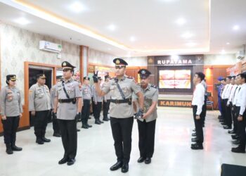 Kapolres Karimun Pimpin Upacara Sertijab Kasat Reskrim