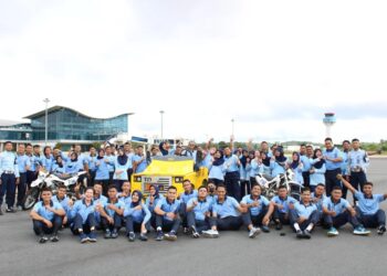 Personel Lanud RHF beserta PIA Ardhya Garini Cab 13/D I Lanud RHF Gelar Senam SKJ88 dan Jalan Santai