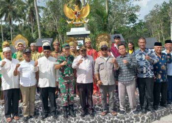 Tugu Pancasila di Desa Lubuk Diresmikan Bupati Karimun dan Dandim 0317/TBK