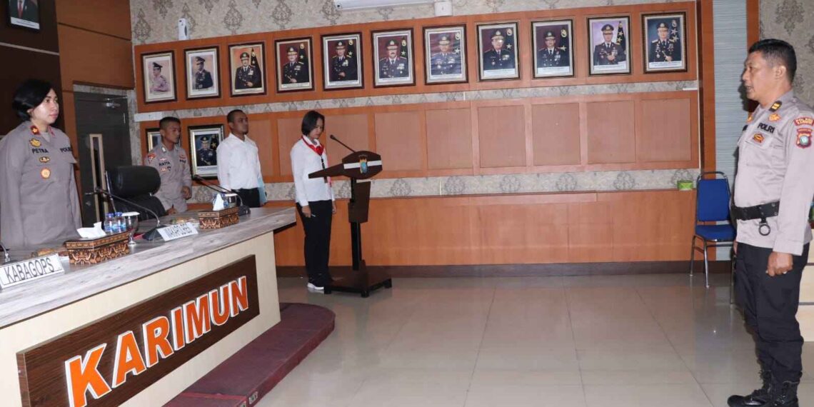 Tindak Human Trafficking, Polres Karimun Gelar Lat Pra Ops Bunga Seligi 2023