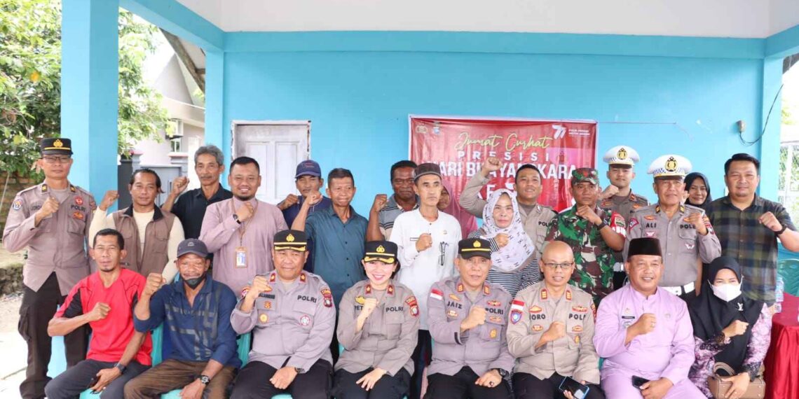 Jumat Curhat Presisi, Polres Karimun Sambangi Masyarakat Kel. Pamak Kec. Tebing