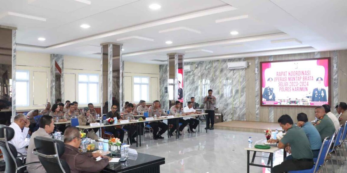Polres Karimun Gelar Rakor Kesiapan Operasi Mantab Brata Seligi Jelang Pemilu 2024