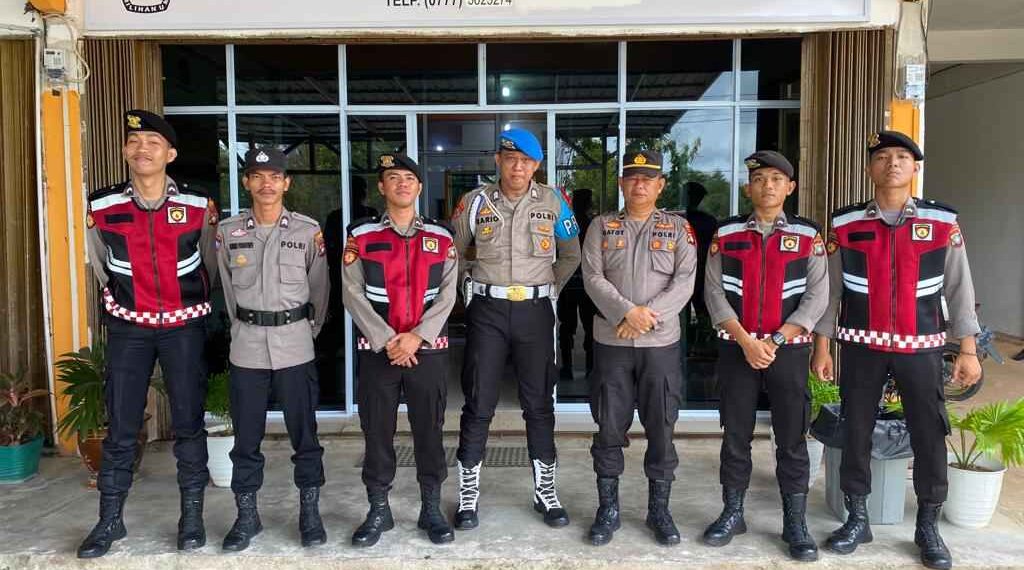 Operasi Mantap Brata, Samapta Polres Karimun Patroli Objek Vital Pemilu