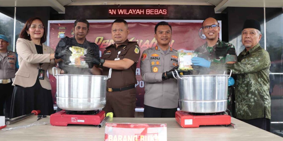 2.036,19 Gram Sabu Dimusnahkan Satresnarkoba Polres Karimun