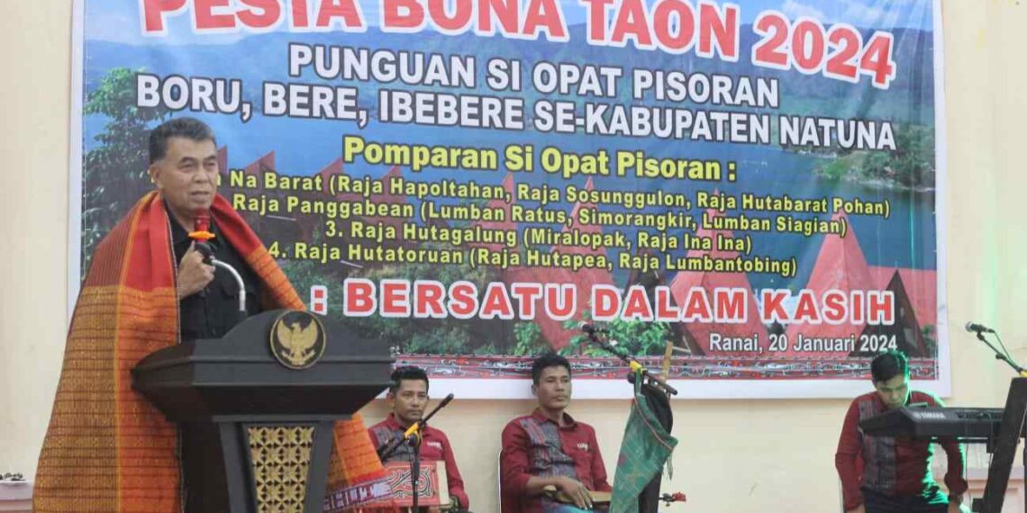 Sinergitas, Bupati Natuna Hadiri Pesta Bona Taon 2024 Si Opat Pisoran: Bersatu Dalam Kasih