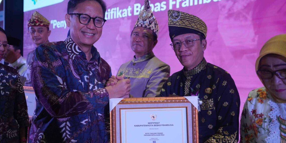 Terima Sertifikat Kota Bebas Frambusia, Hasan Imbau Masyarakat Lakukan Pola Hidup Sehat