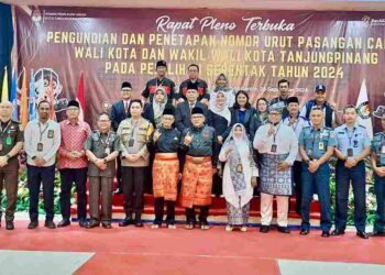 KPU Tetapkan Nomor Urut Paslon Pilkada Tanjungpinang: Rahma-Riza 1 dan Lis-Raja 2