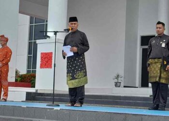 Bupati Wan Siswandi Pimpin Upacara HUT Kepri ke-22 di Natuna