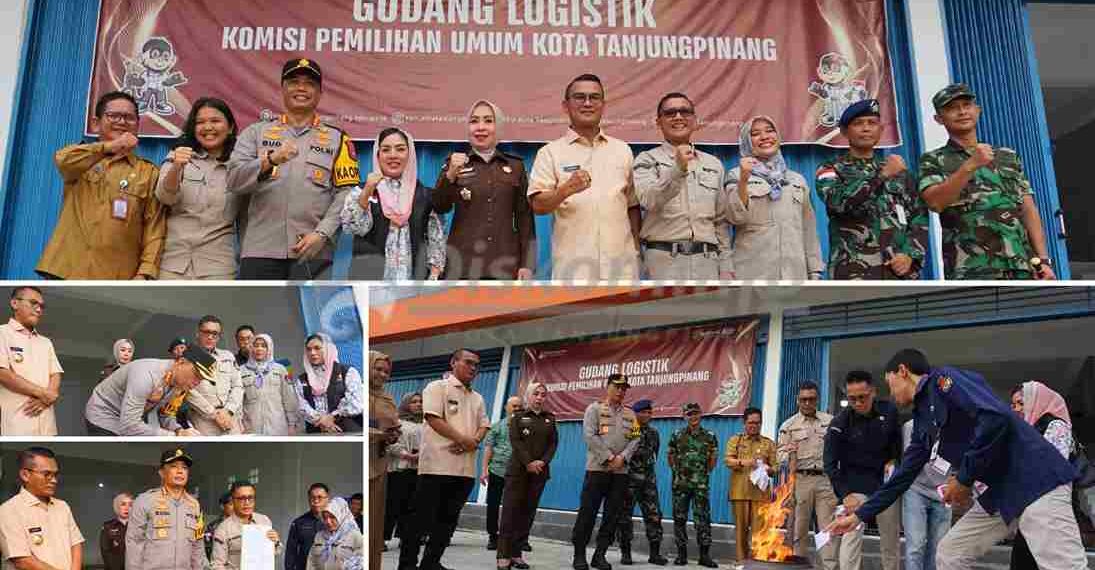 Pj. Wako, Forkopimda, dan KPU Tanjungpinang Musnahkan Sisa Surat Suara Tak Terpakai